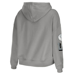 WEAR by Erin Andrews Women's Plus Size Modest Cropped Pullover Hoodie - Las Vegas Raiders Hoodies