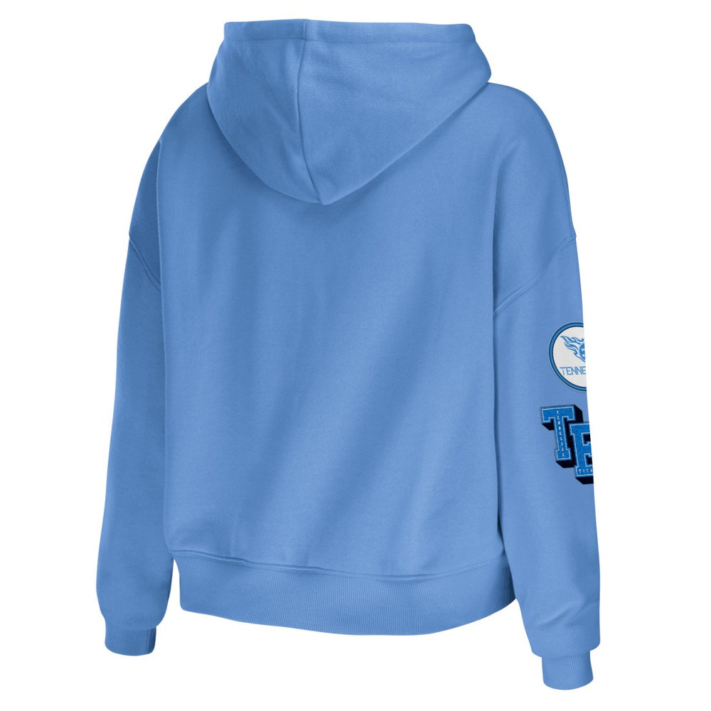 WEAR by Erin Andrews Women's Plus Size Modest Cropped Pullover Hoodie - Tennessee Titans Hoodies