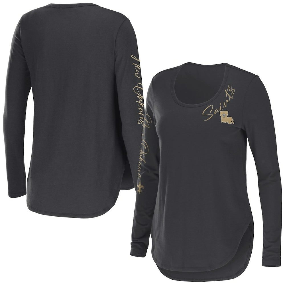 WEAR by Erin Andrews Women's Team Scoop Neck T-Shirt - New Orleans Saints T-shirts