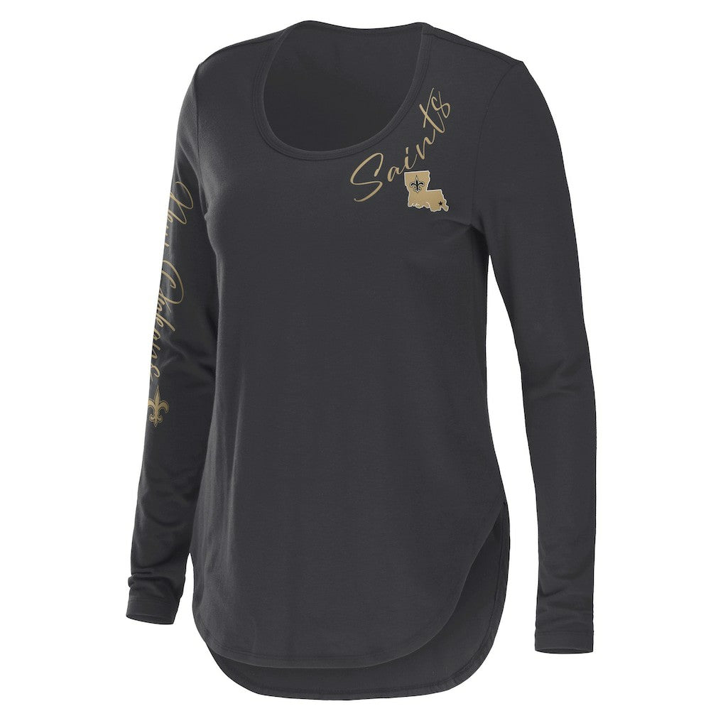 WEAR by Erin Andrews Women's Team Scoop Neck T-Shirt - New Orleans Saints T-shirts