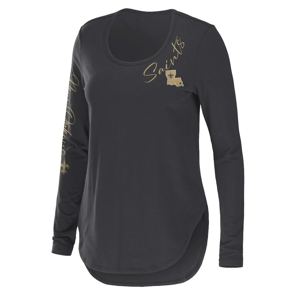 WEAR by Erin Andrews Women's Team Scoop Neck T-Shirt - New Orleans Saints T-shirts