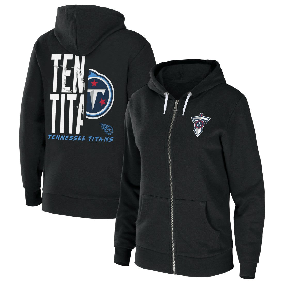 WEAR by Erin Andrews Women's Sponge Fleece Full-Zip Hoodie - Tennessee Titans Hoodies
