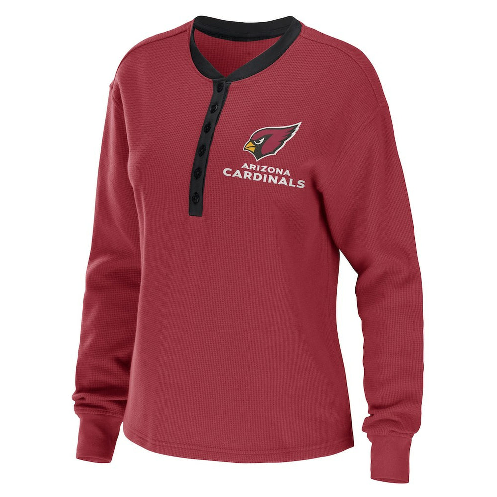 WEAR by Erin Andrews Women's Waffle Henley Long Sleeve T-Shirt - Arizona Cardinals T-shirts