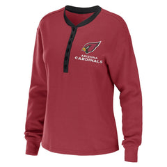 WEAR by Erin Andrews Women's Waffle Henley Long Sleeve T-Shirt - Arizona Cardinals T-shirts