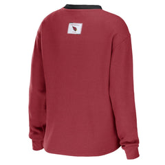 WEAR by Erin Andrews Women's Waffle Henley Long Sleeve T-Shirt - Arizona Cardinals T-shirts