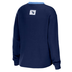 WEAR by Erin Andrews Women's Waffle Henley Long Sleeve T-Shirt - Tennessee Titans T-shirts