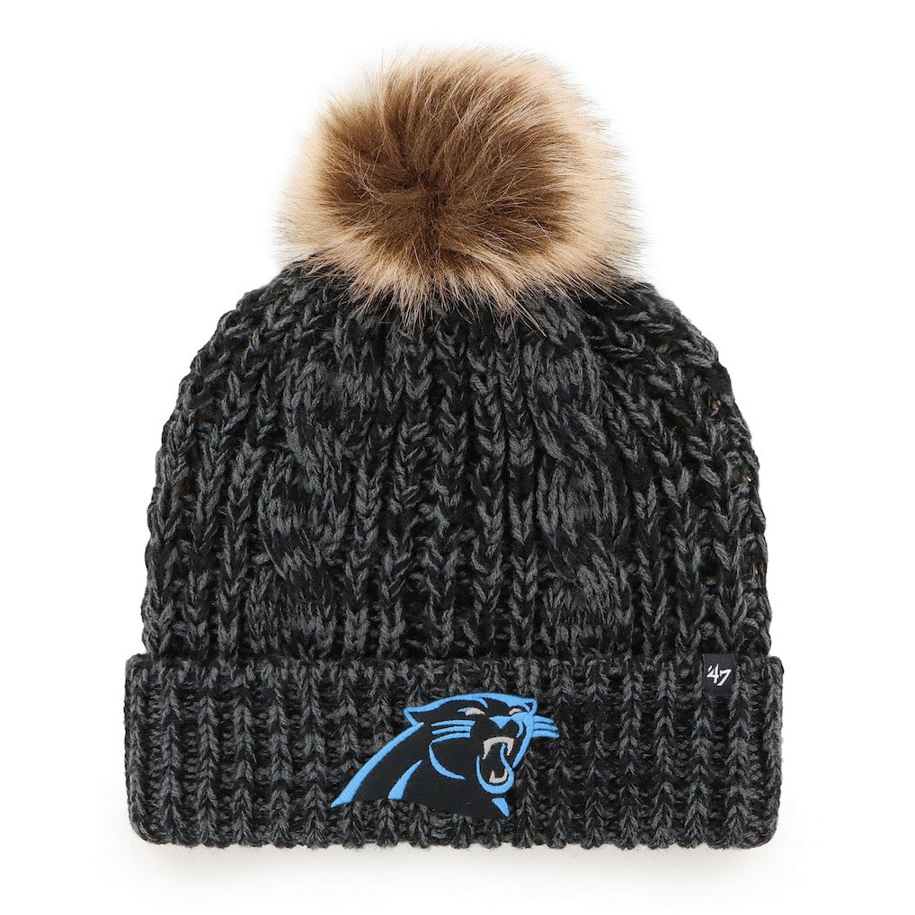 '47 Women's Meeko Cuffed Knit Hat with Pom - Carolina Panthers Hats