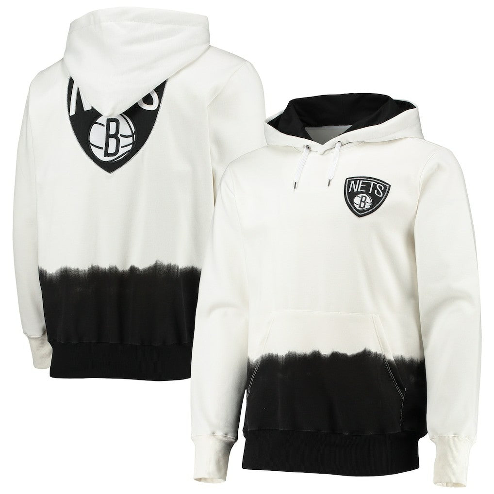 Brooklyn Nets FISLL Double Dribble Dip-Dye Pullover Hoodie