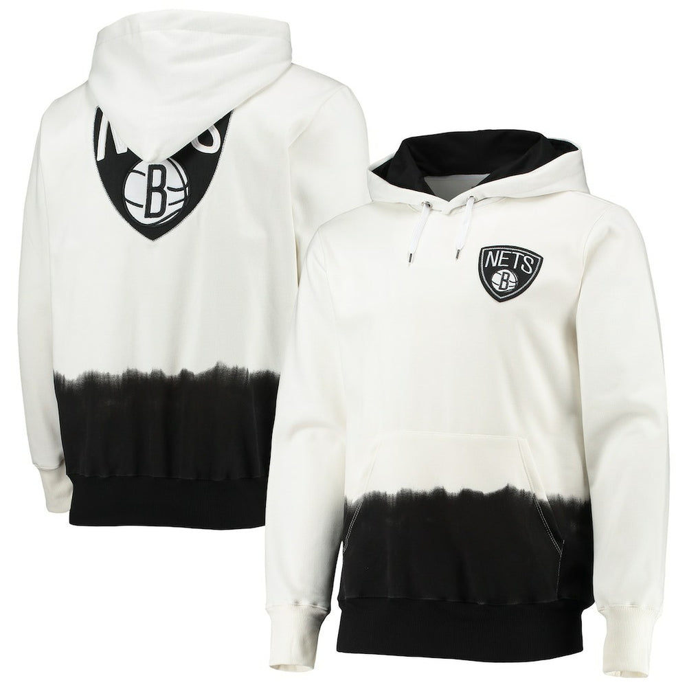Brooklyn Nets FISLL Double Dribble Dip-Dye Pullover Hoodie