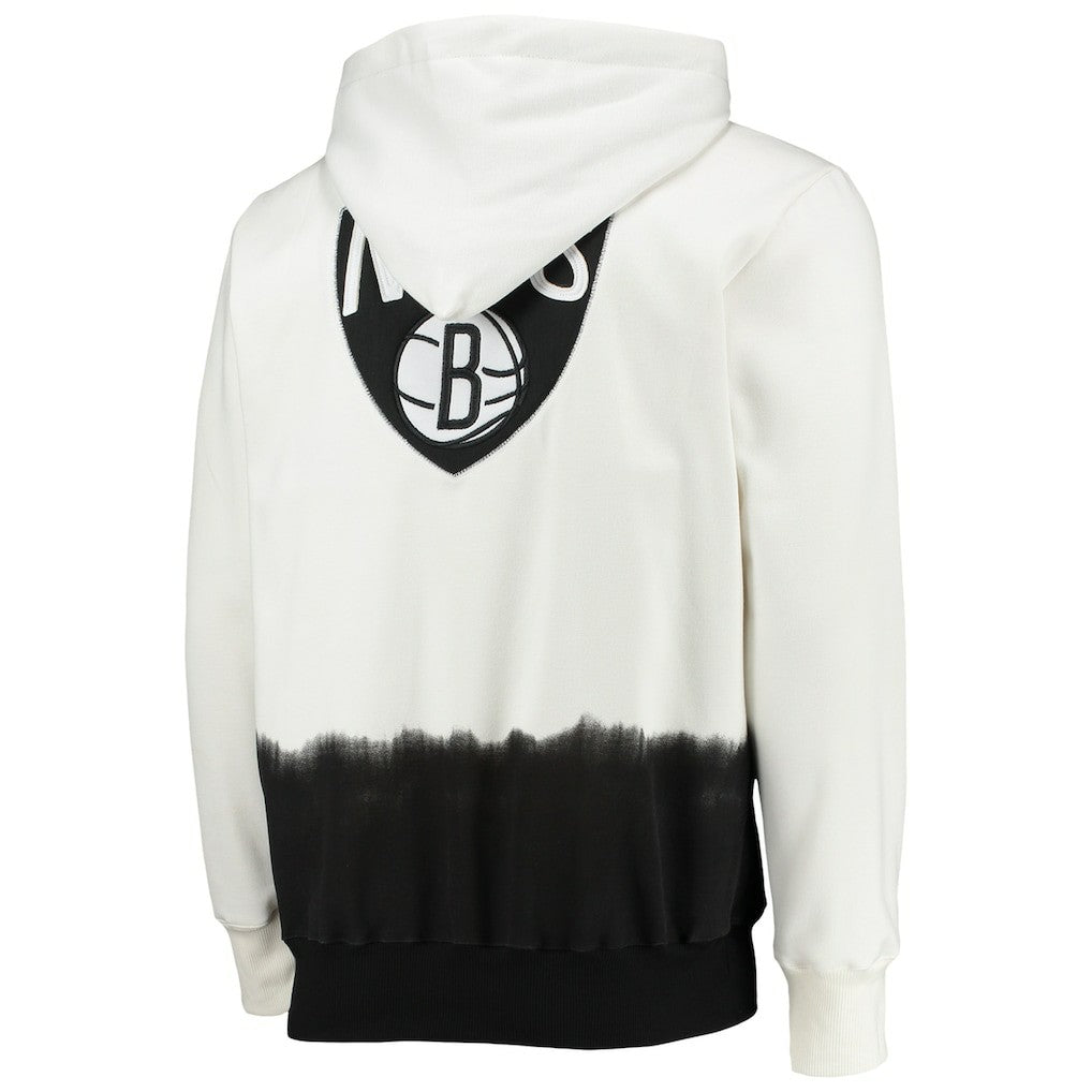 Brooklyn Nets FISLL Double Dribble Dip-Dye Pullover Hoodie