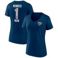 Women's Plus Size Mother's Day #1 Mom V-Neck T-Shirt - Chicago Bears T-shirts