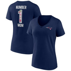 Women's Plus Size Mother's Day #1 Mom V-Neck T-Shirt - New England Patriots T-shirts
