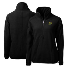 Black Athletics Cutter & Buck Women's Cascade Eco Sherpa Fleece Quarter-Zip Pullover Jacket