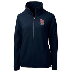 Navy St. Louis Cardinals Cutter & Buck Women's Cascade Eco Sherpa Fleece Quarter-Zip Pullover Jacket