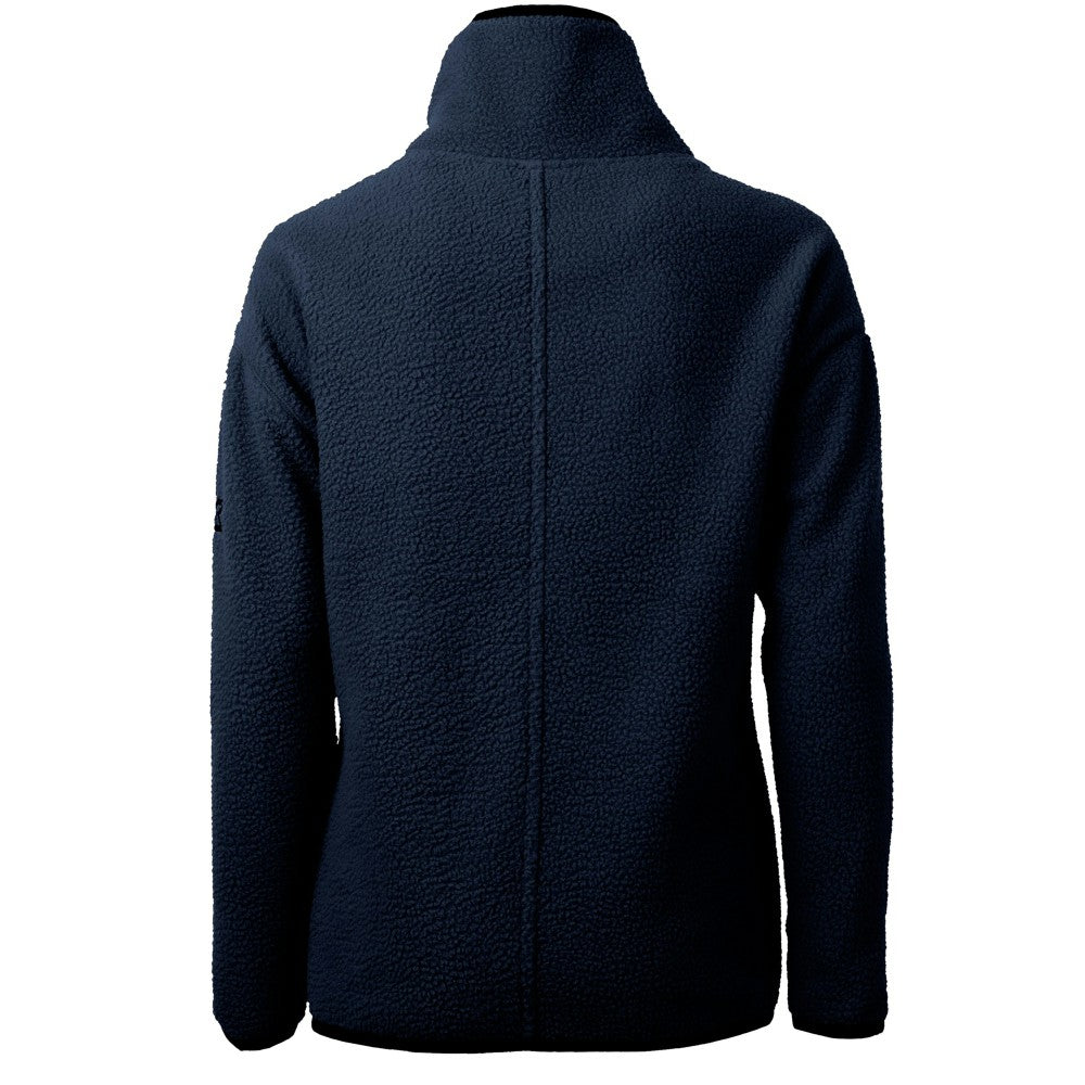 Navy Cleveland Guardians Cutter & Buck Women's Cascade Eco Sherpa Fleece Quarter-Zip Pullover Jacket