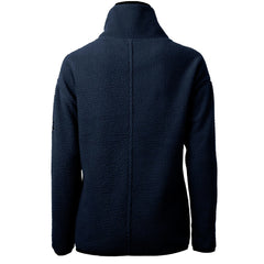 Navy Cleveland Guardians Cutter & Buck Women's Cascade Eco Sherpa Fleece Quarter-Zip Pullover Jacket