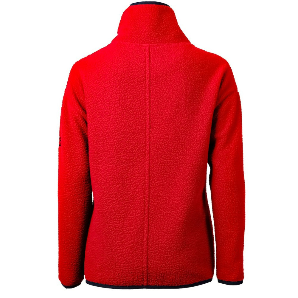 Red Boston Red Sox Cutter & Buck Women's Cascade Eco Sherpa Fleece Quarter-Zip Pullover Jacket