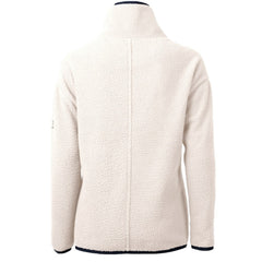 White/Navy Boston Red Sox Cutter & Buck Women's Cascade Eco Sherpa Fleece Quarter-Zip Pullover Jacket