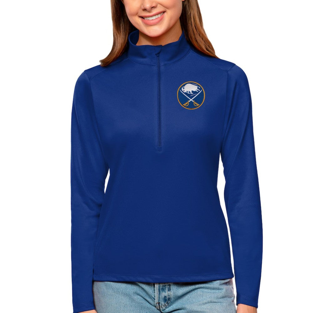 NHL Buffalo Sabres Antigua Women's Tribute Quarter-Zip Pullover Top