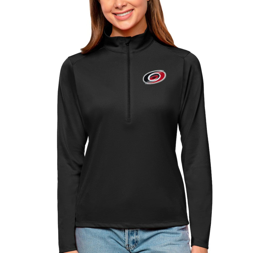 NHL Carolina Hurricanes Antigua Women's Tribute Quarter-Zip Pullover Top