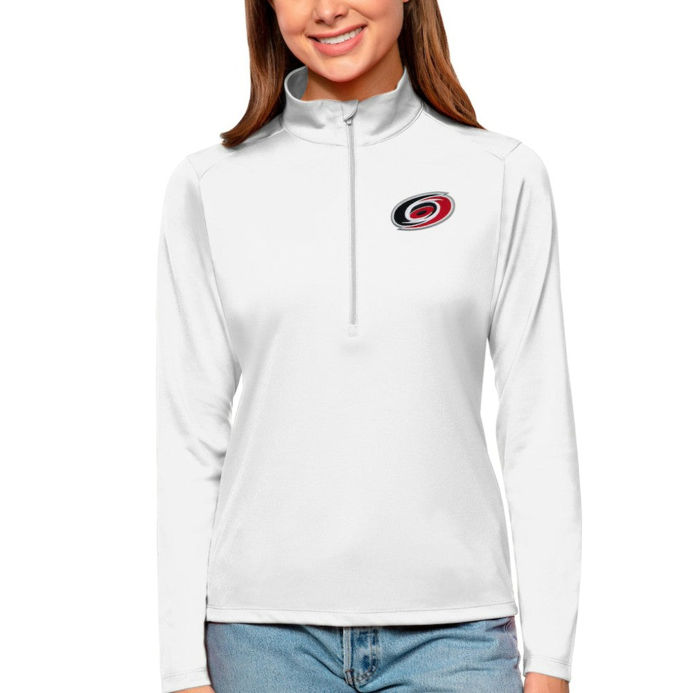 NHL Carolina Hurricanes Antigua Women's Tribute Quarter-Zip Pullover Top
