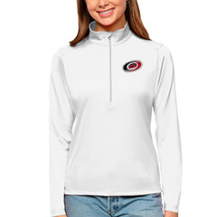 NHL Carolina Hurricanes Antigua Women's Tribute Quarter-Zip Pullover Top