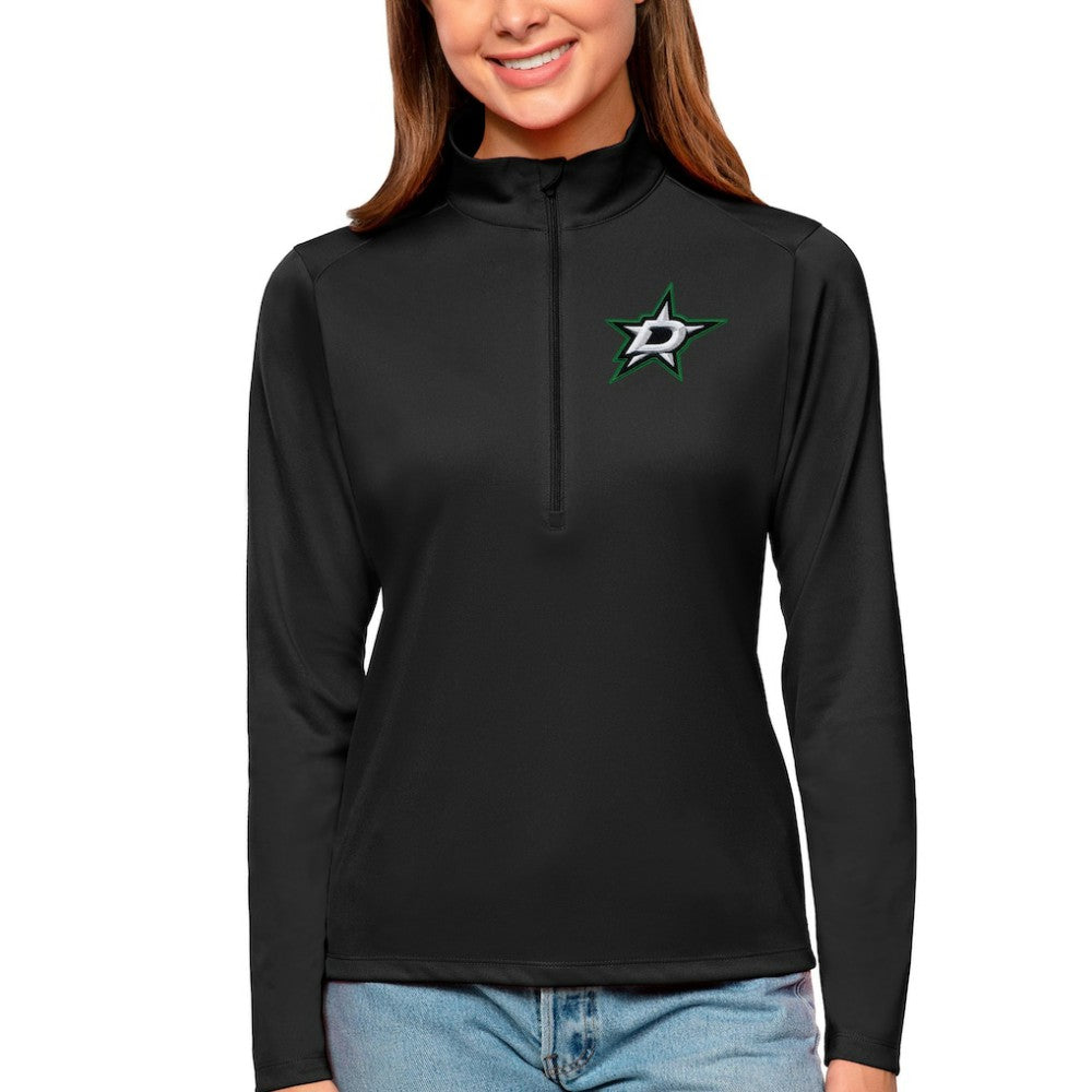 NHL Dallas Stars Antigua Women's Tribute Quarter-Zip Pullover Top