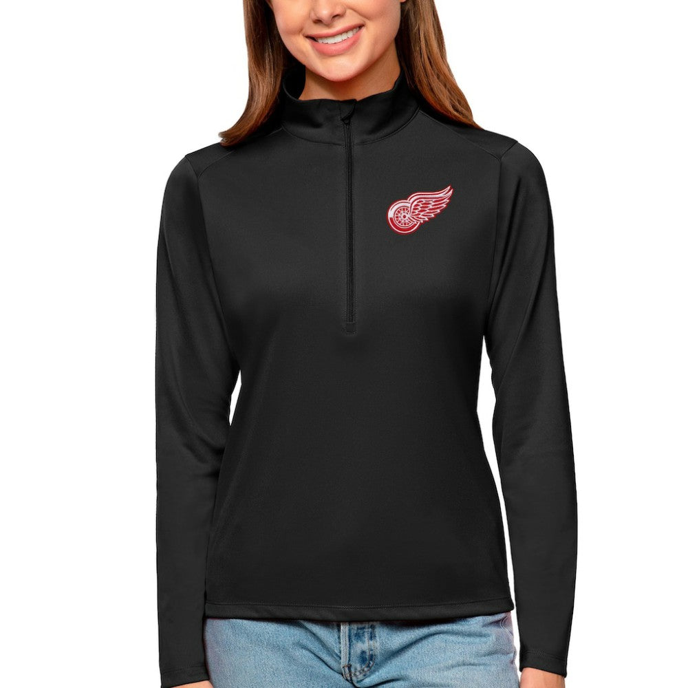 NHL Detroit Red Wings Antigua Women's Tribute Quarter-Zip Pullover Top