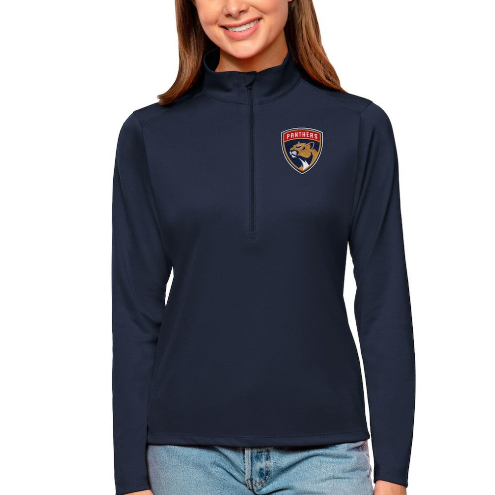 NHL Florida Panthers Antigua Women's Tribute Quarter-Zip Pullover Top