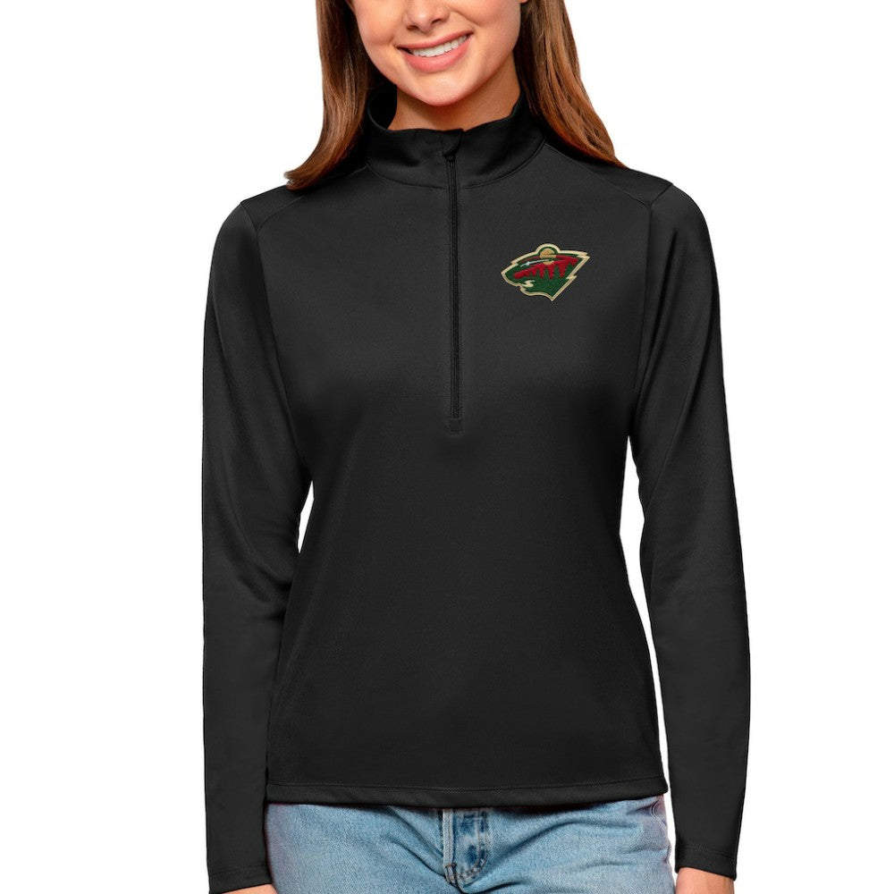 NHL Minnesota Wild Antigua Women's Tribute Quarter-Zip Pullover Top