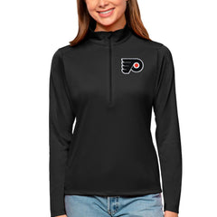 NHL Philadelphia Flyers Antigua Women's Tribute Quarter-Zip Pullover Top