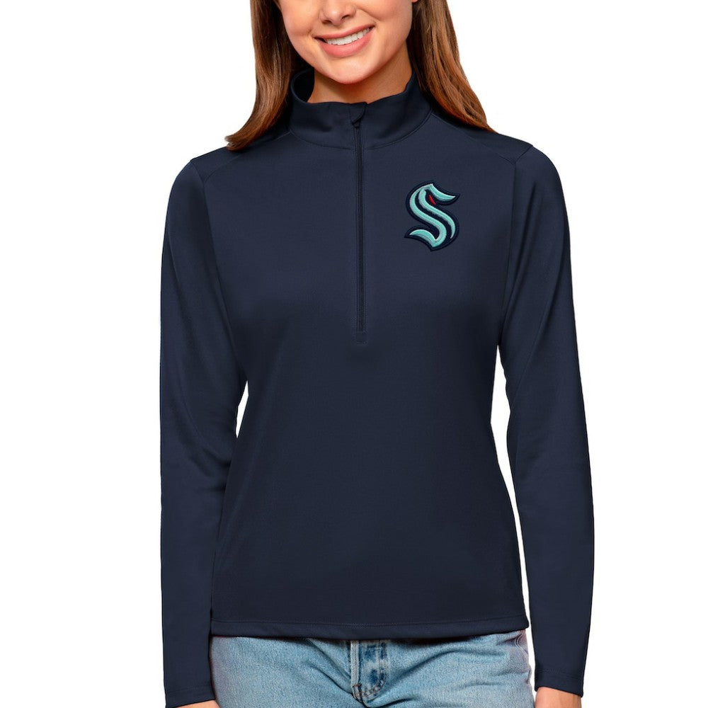 NHL Seattle Kraken Antigua Women's Tribute Quarter-Zip Pullover Top