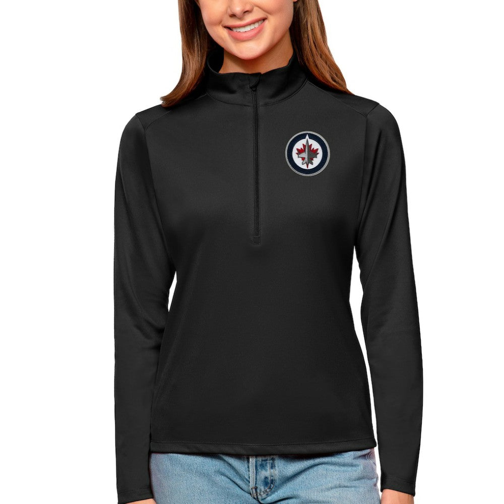NHL Winnipeg Jets Antigua Women's Tribute Quarter-Zip Pullover Top