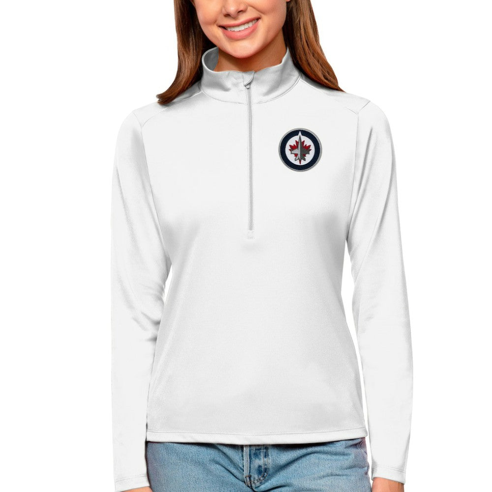 NHL Winnipeg Jets Antigua Women's Tribute Quarter-Zip Pullover Top