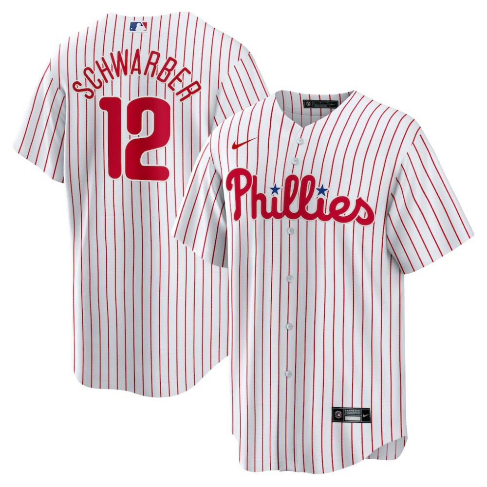 White Kyle Schwarber Philadelphia Phillies Nike Replica Player Jersey