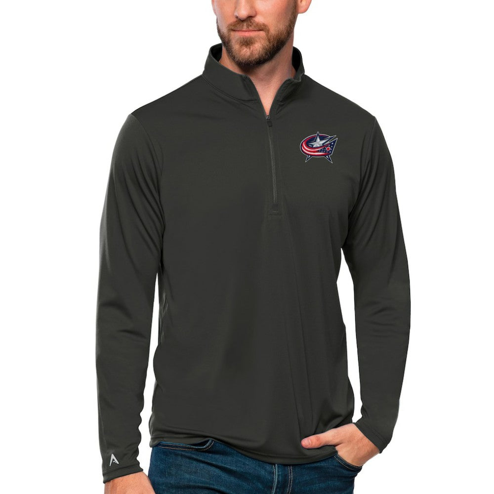 NHL Columbus Blue Jackets Antigua Tribute Quarter-Zip Pullover Top