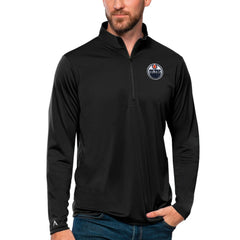 NHL Edmonton Oilers Antigua Tribute Quarter-Zip Pullover Top