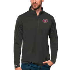 NHL Montreal Canadiens Antigua Tribute Quarter-Zip Pullover Top