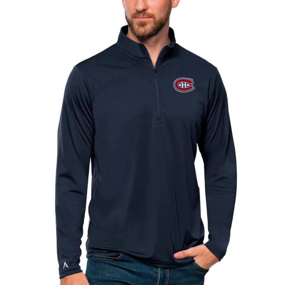 NHL Montreal Canadiens Antigua Tribute Quarter-Zip Pullover Top
