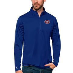 NHL Montreal Canadiens Antigua Tribute Quarter-Zip Pullover Top