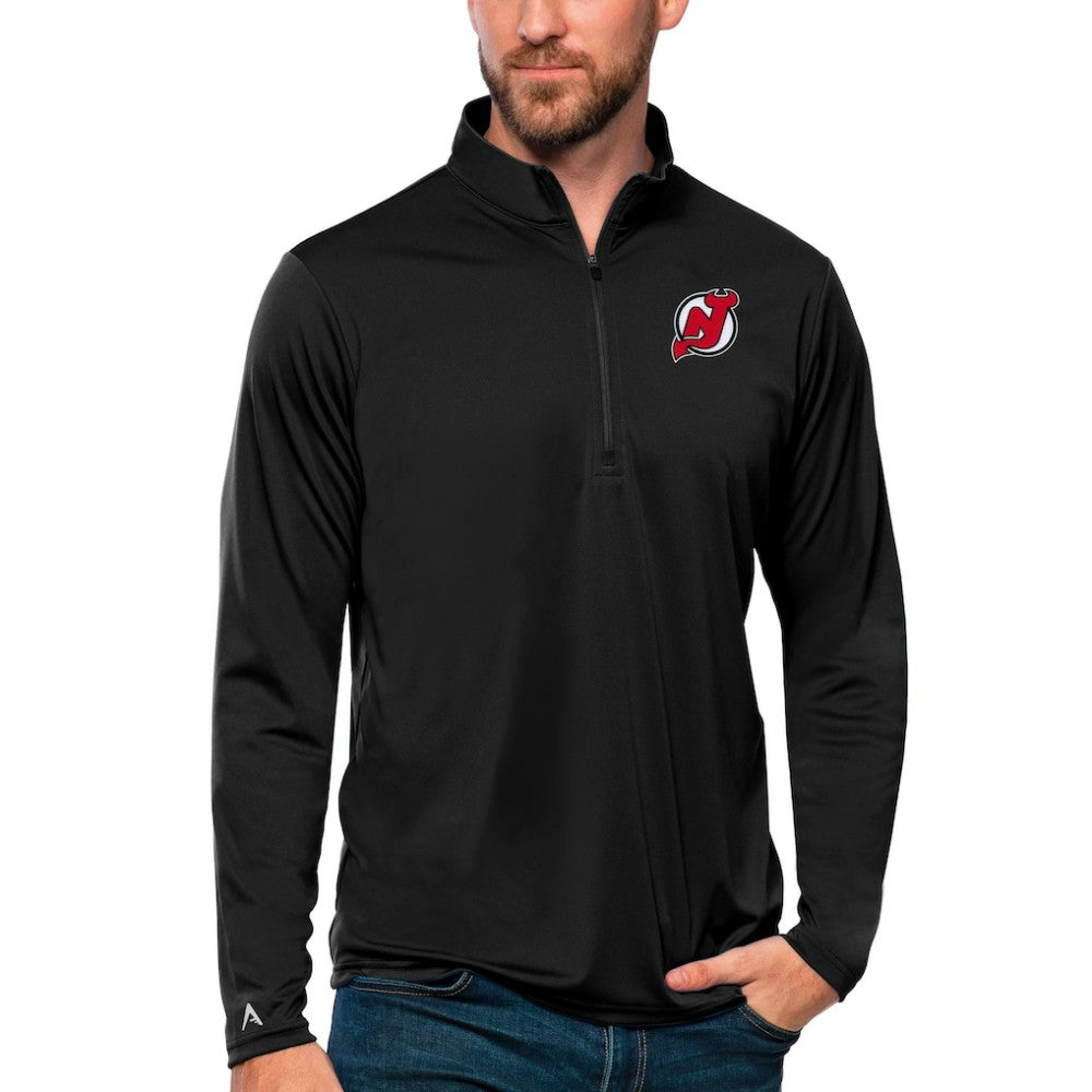 NHL New Jersey Devils Antigua Tribute Quarter-Zip Pullover Top