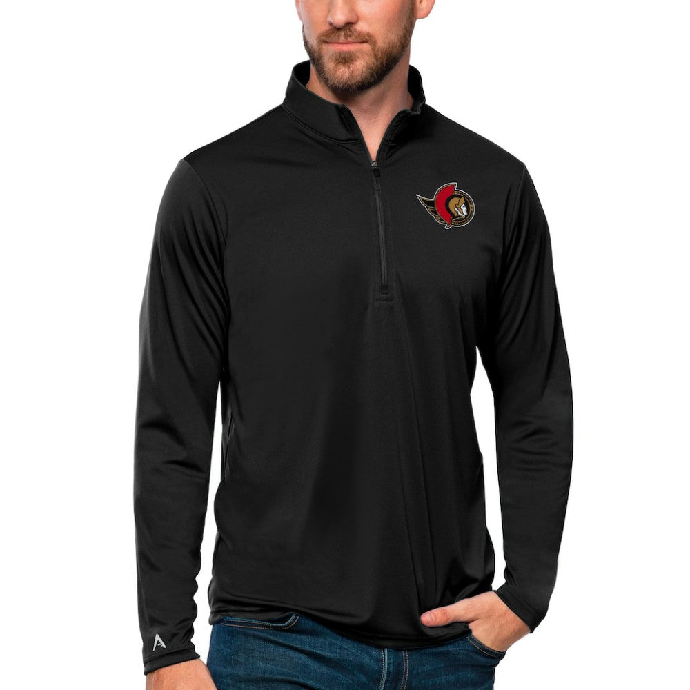 NHL Ottawa Senators Antigua Tribute Quarter-Zip Pullover Top
