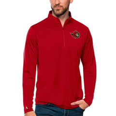 NHL Ottawa Senators Antigua Tribute Quarter-Zip Pullover Top