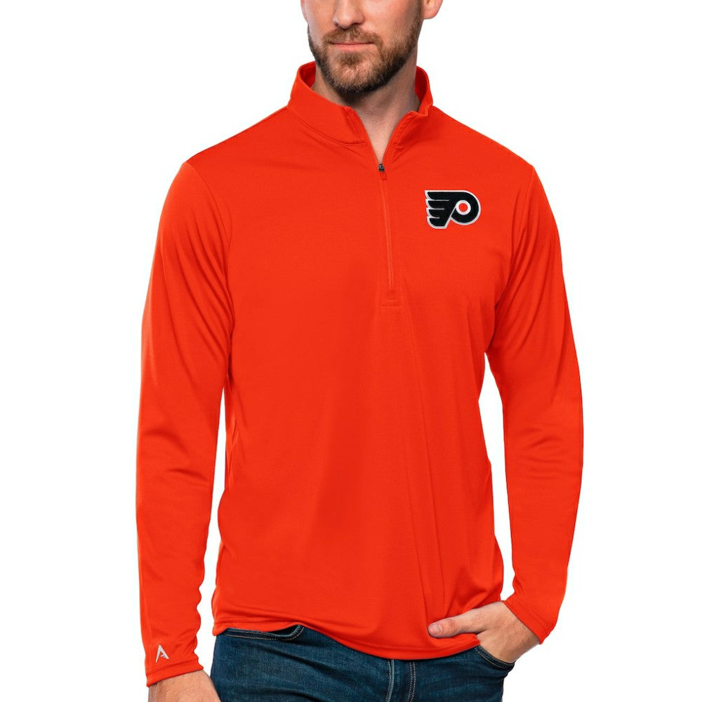 NHL Philadelphia Flyers Antigua Tribute Quarter-Zip Pullover Top
