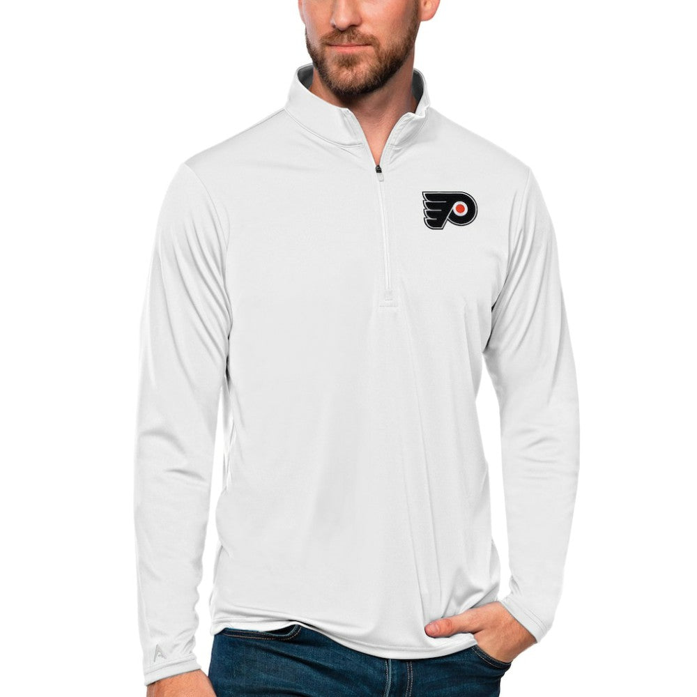 NHL Philadelphia Flyers Antigua Tribute Quarter-Zip Pullover Top