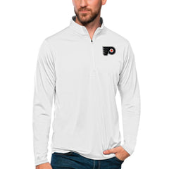 NHL Philadelphia Flyers Antigua Tribute Quarter-Zip Pullover Top