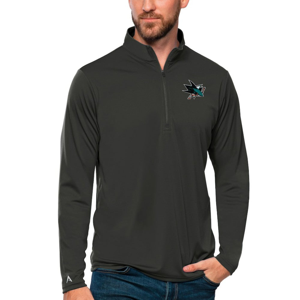 NHL San Jose Sharks Antigua Tribute Quarter-Zip Pullover Top
