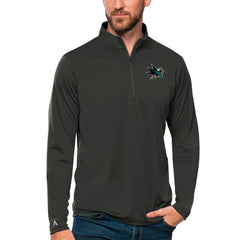 NHL San Jose Sharks Antigua Tribute Quarter-Zip Pullover Top