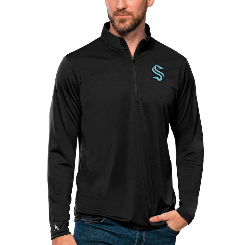 NHL Seattle Kraken Antigua Tribute Quarter-Zip Pullover Top