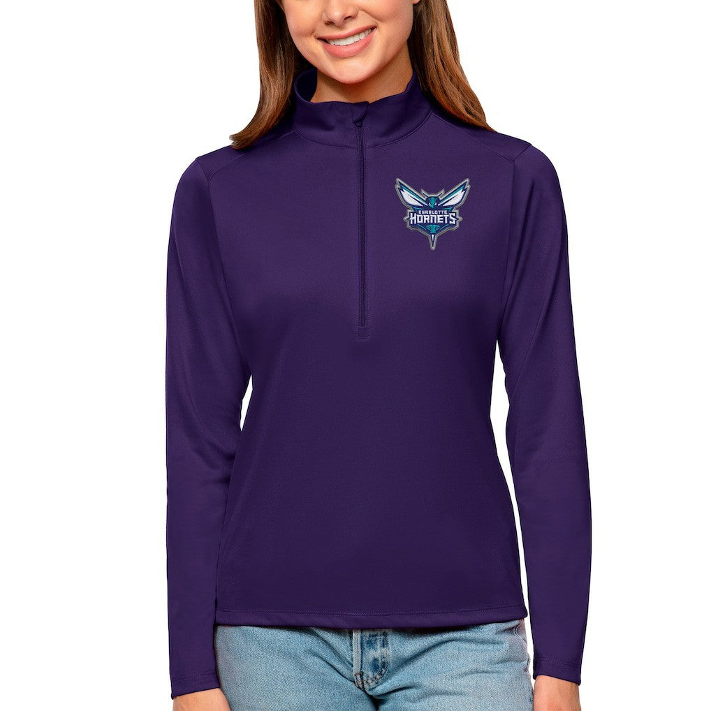 Charlotte Hornets Antigua Women's Tribute Half-Zip Top